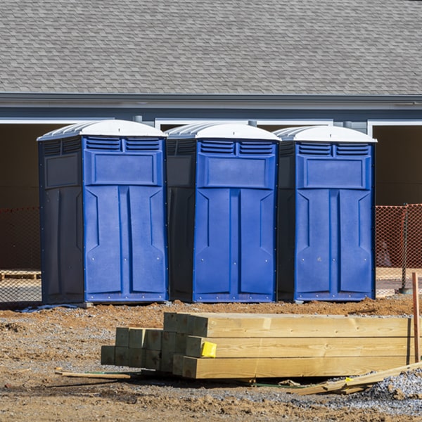 how often are the portable toilets cleaned and serviced during a rental period in Biglick OH